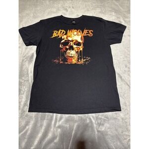 Gildan Mens M Bad Wolves Black Short Sleeve Die About It Tour Shirt